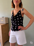 Top à pois noir & blanc