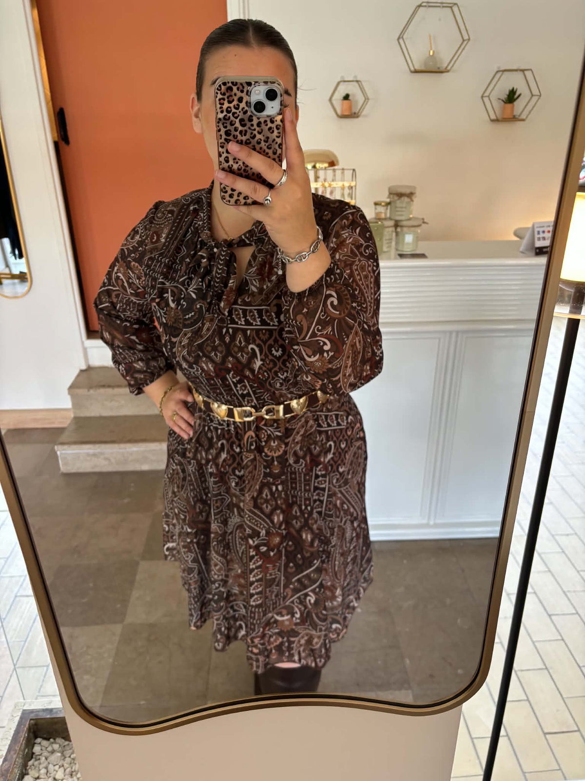 Robe Courte Fluide Motifs