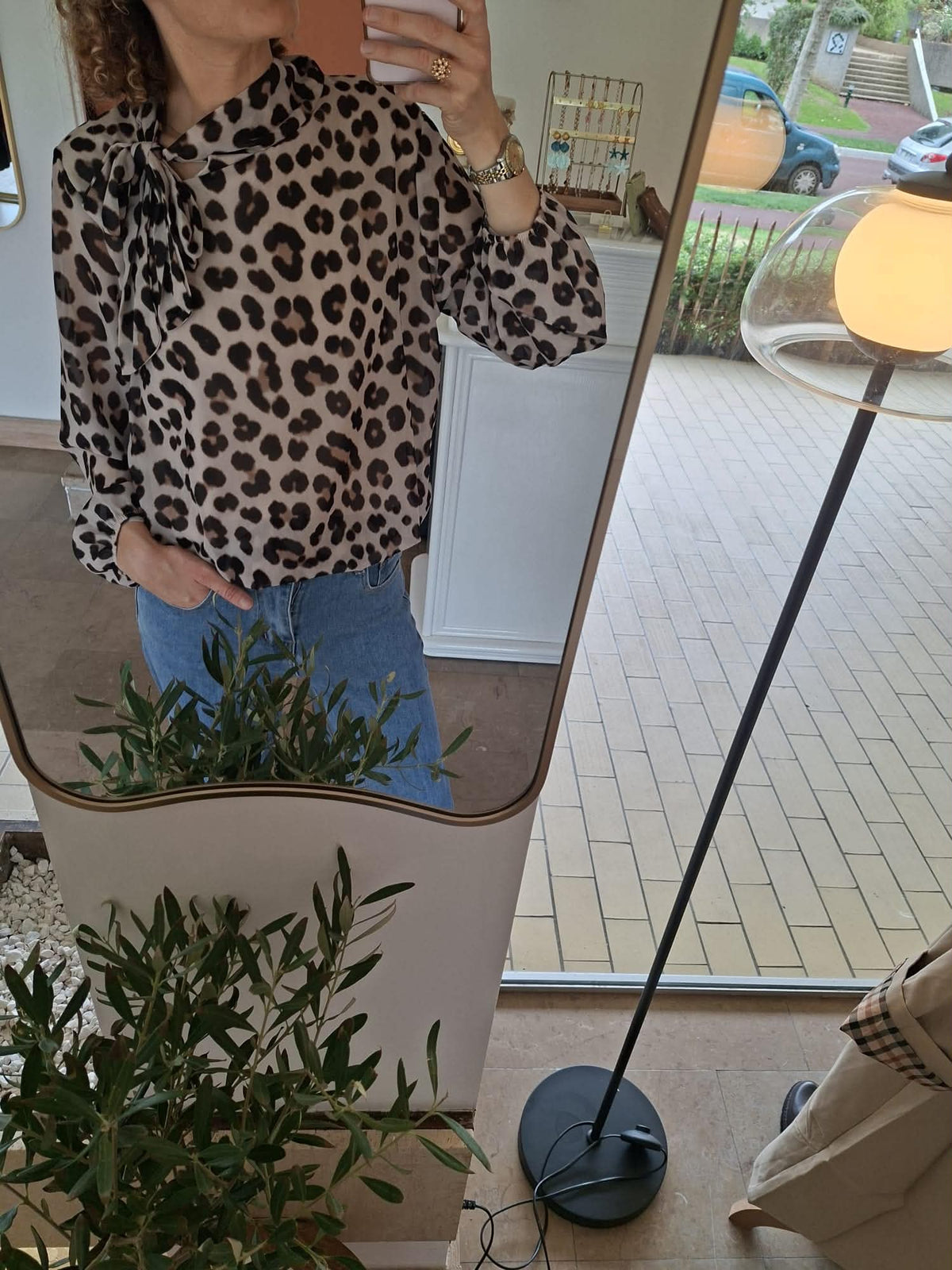 Blouse Fluide Imprimé Léopard