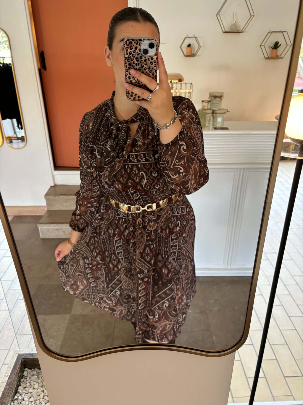 Robe Courte Fluide Motifs