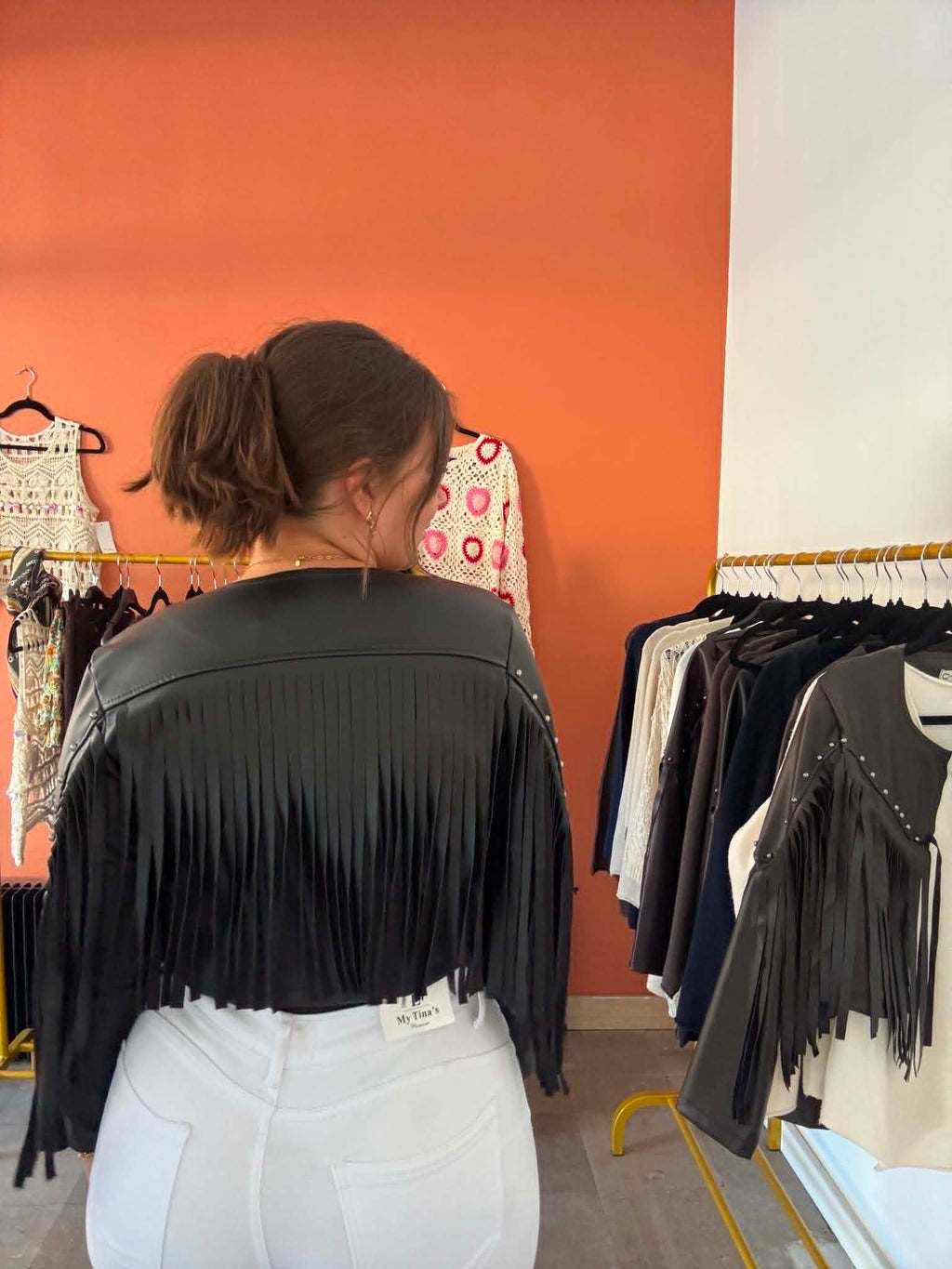 Veste Courte à Franges & Clous