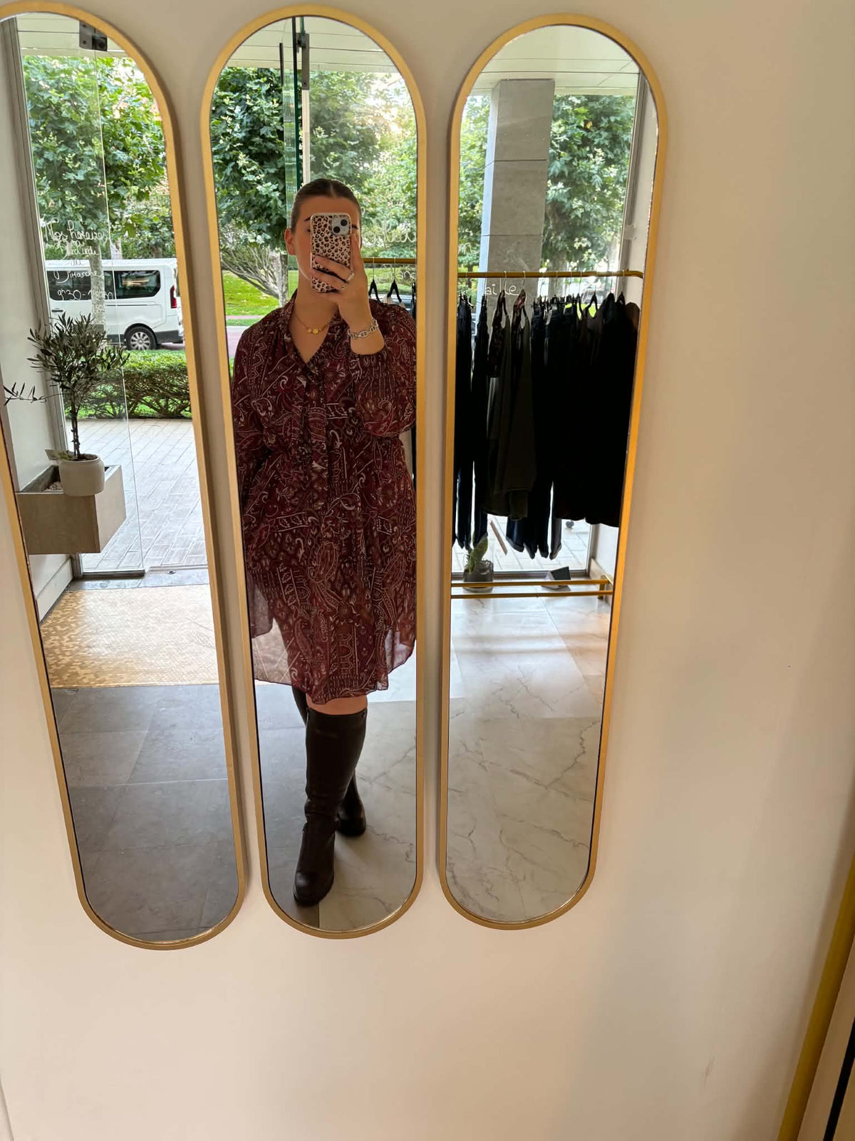 Robe Courte Fluide Motifs