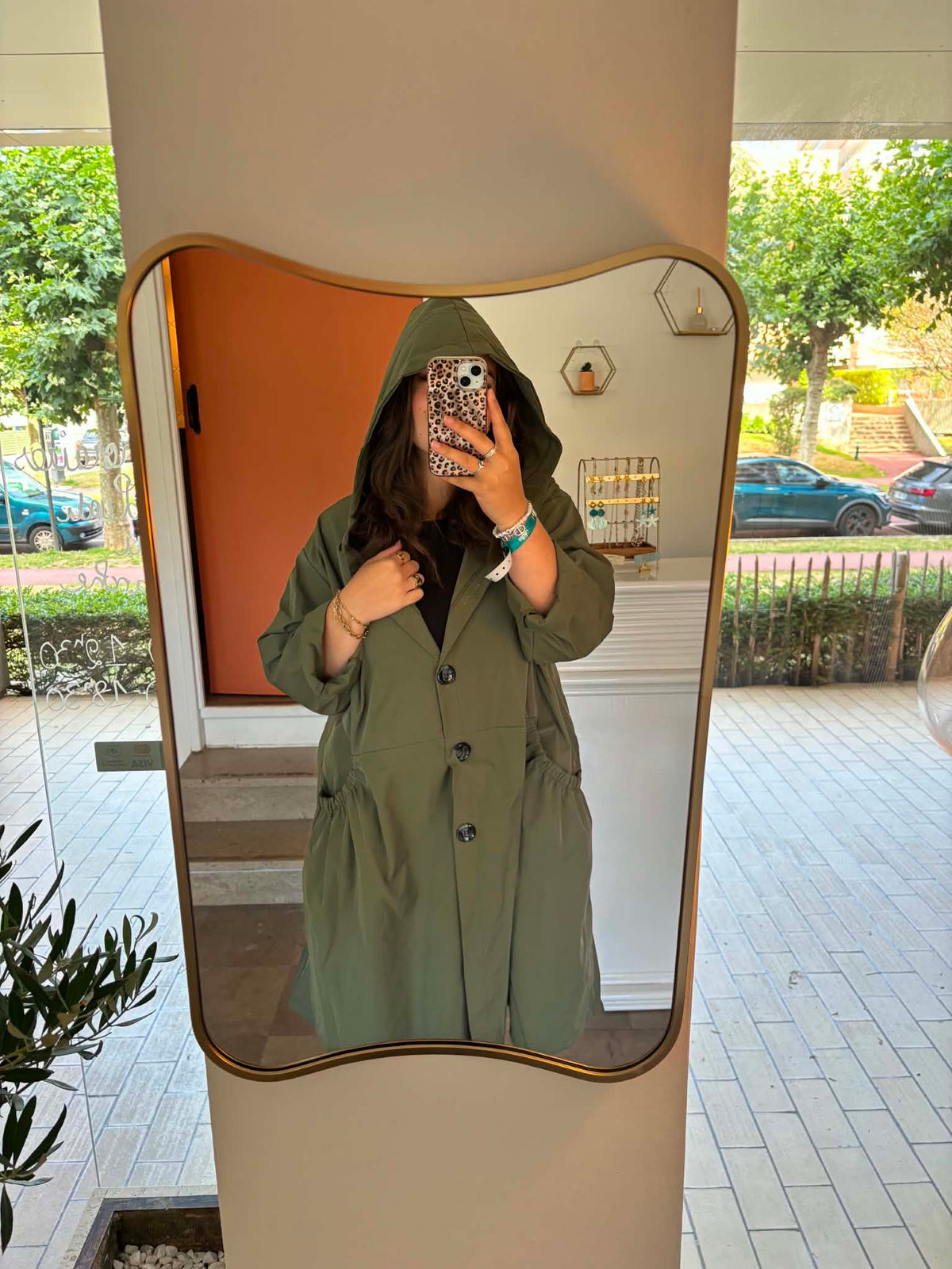 Manteau Imperméable Grande Taille à Capuche