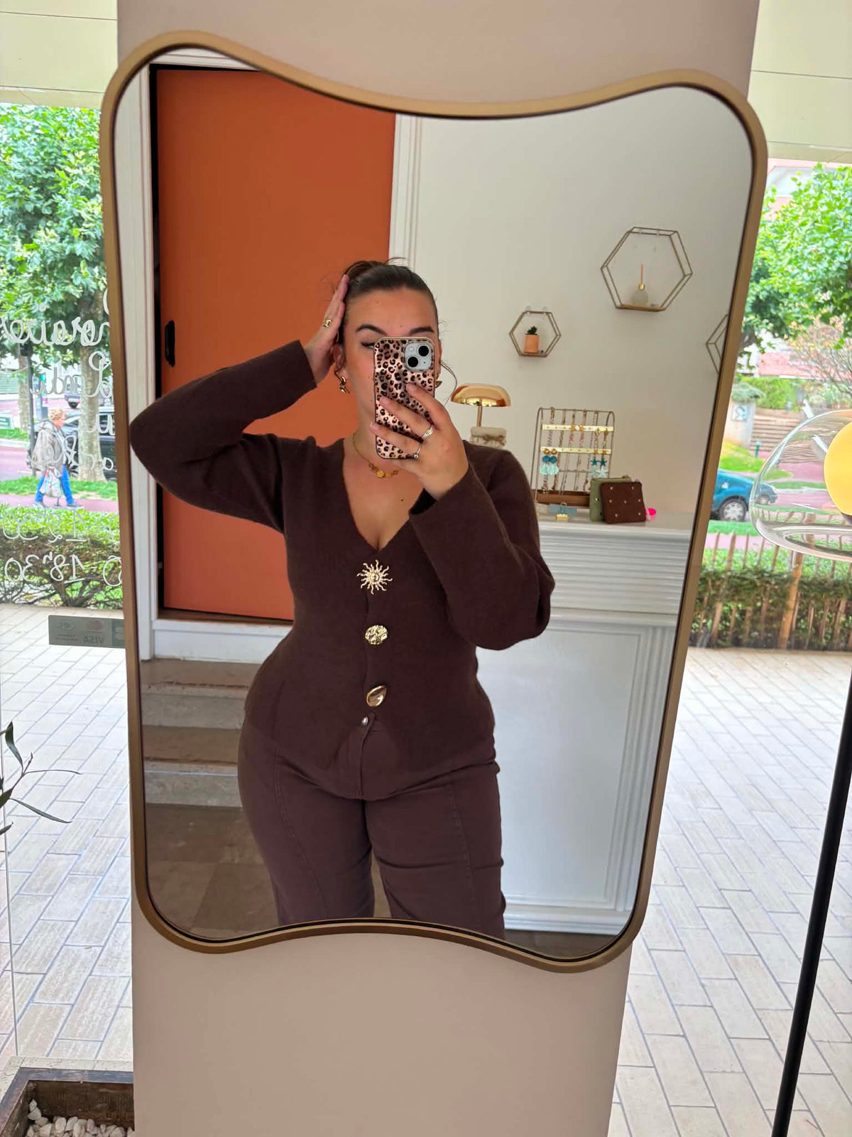 Gilet En Maille Boutons Bijoux