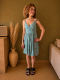 Robe fleurie verte