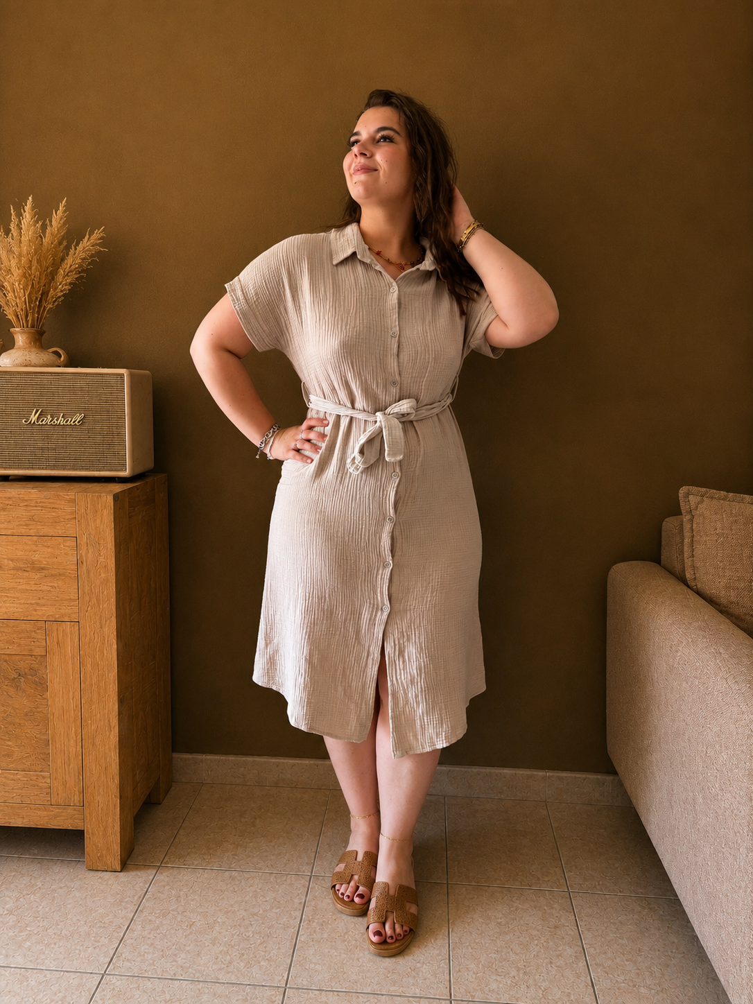 Robe en gaz de coton