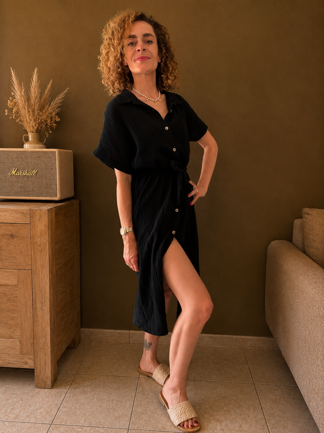 Robe en gaz de coton