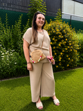 Ensemble fluide beige