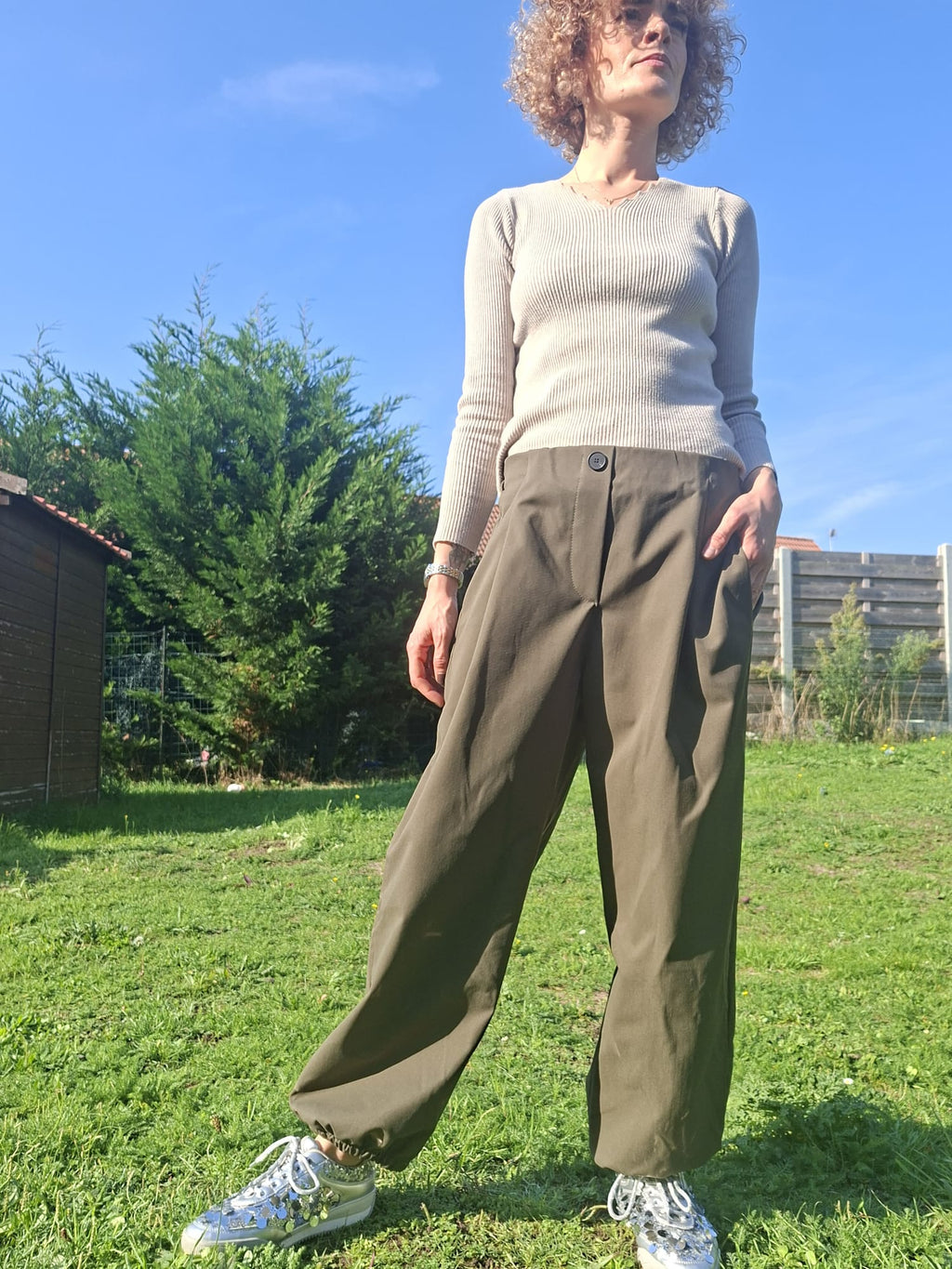 Pantalon Large Fluide à Pinces