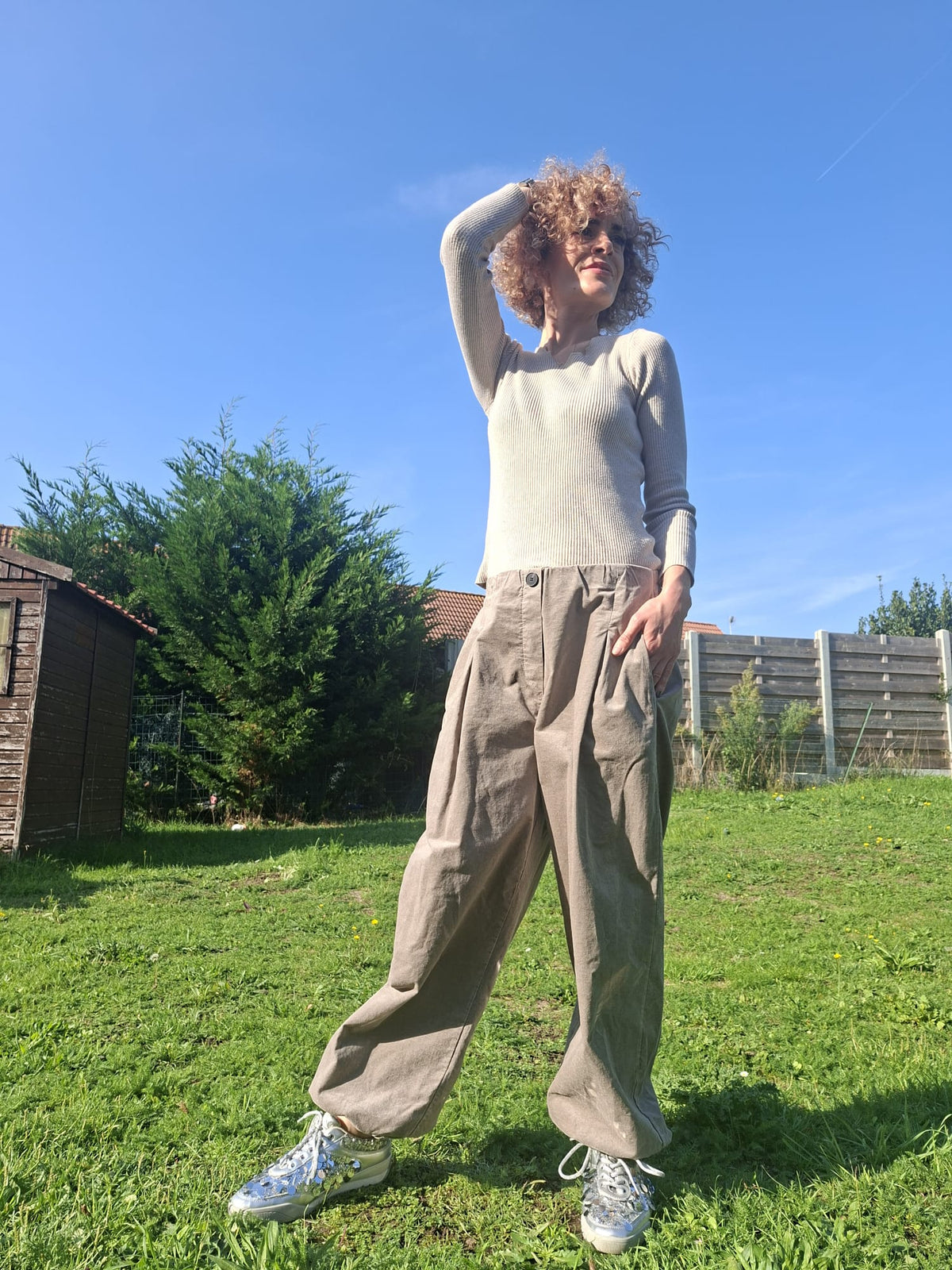 Pantalon Large Fluide à Pinces