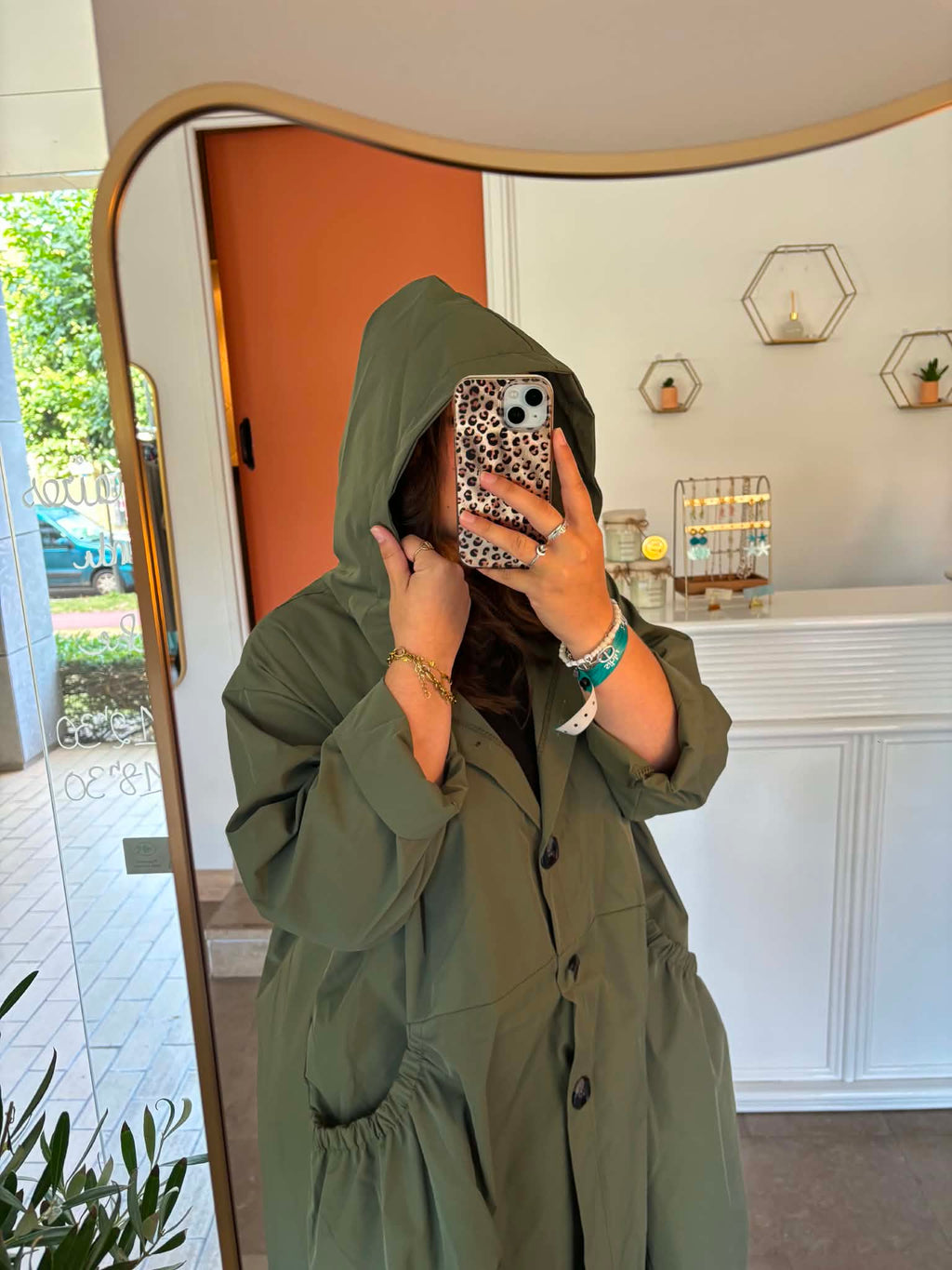 Manteau Imperméable Grande Taille à Capuche