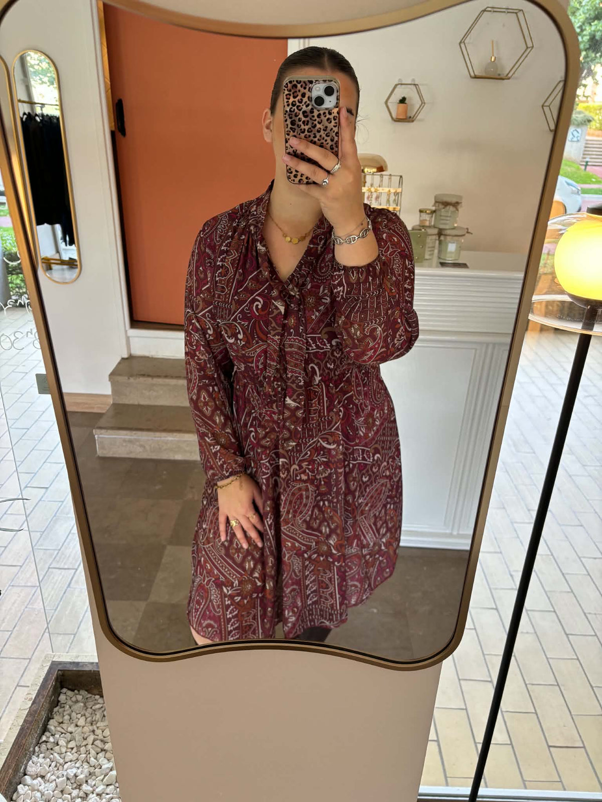 Robe Courte Fluide Motifs