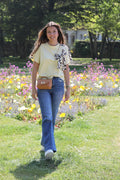 T-shirt léopard jaune