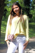 Sac en cuir vieux rose