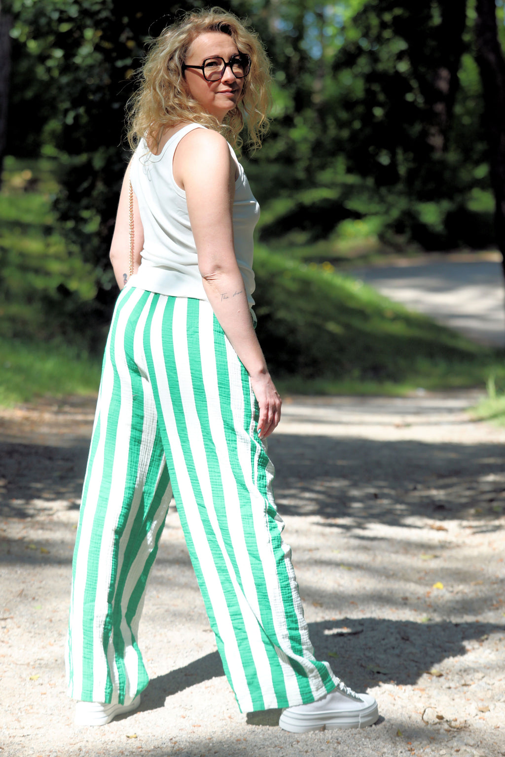 Pantalon Gaze de Coton Vert